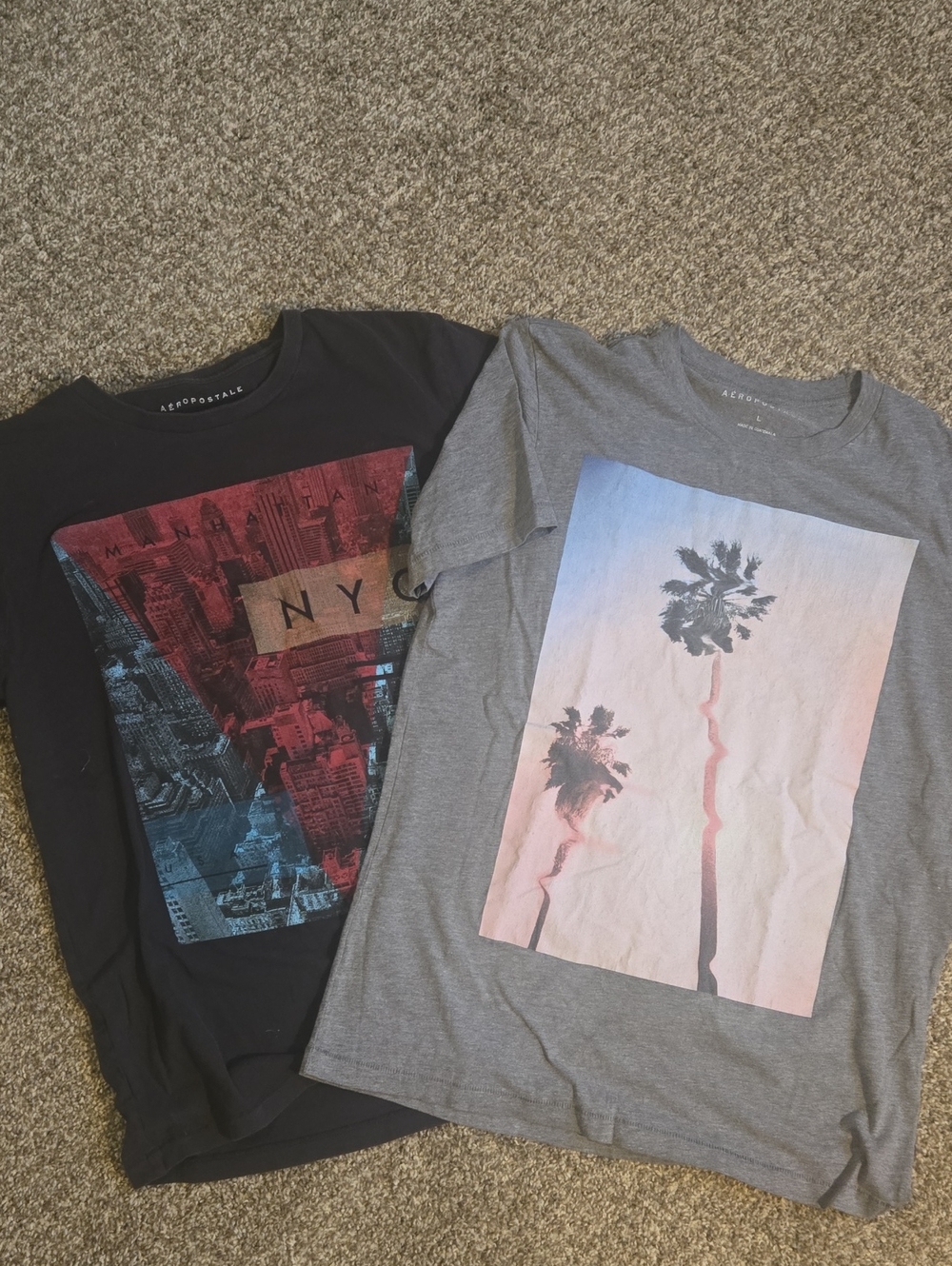Aéropostale Graphic Tee Bundle - Black & Gray